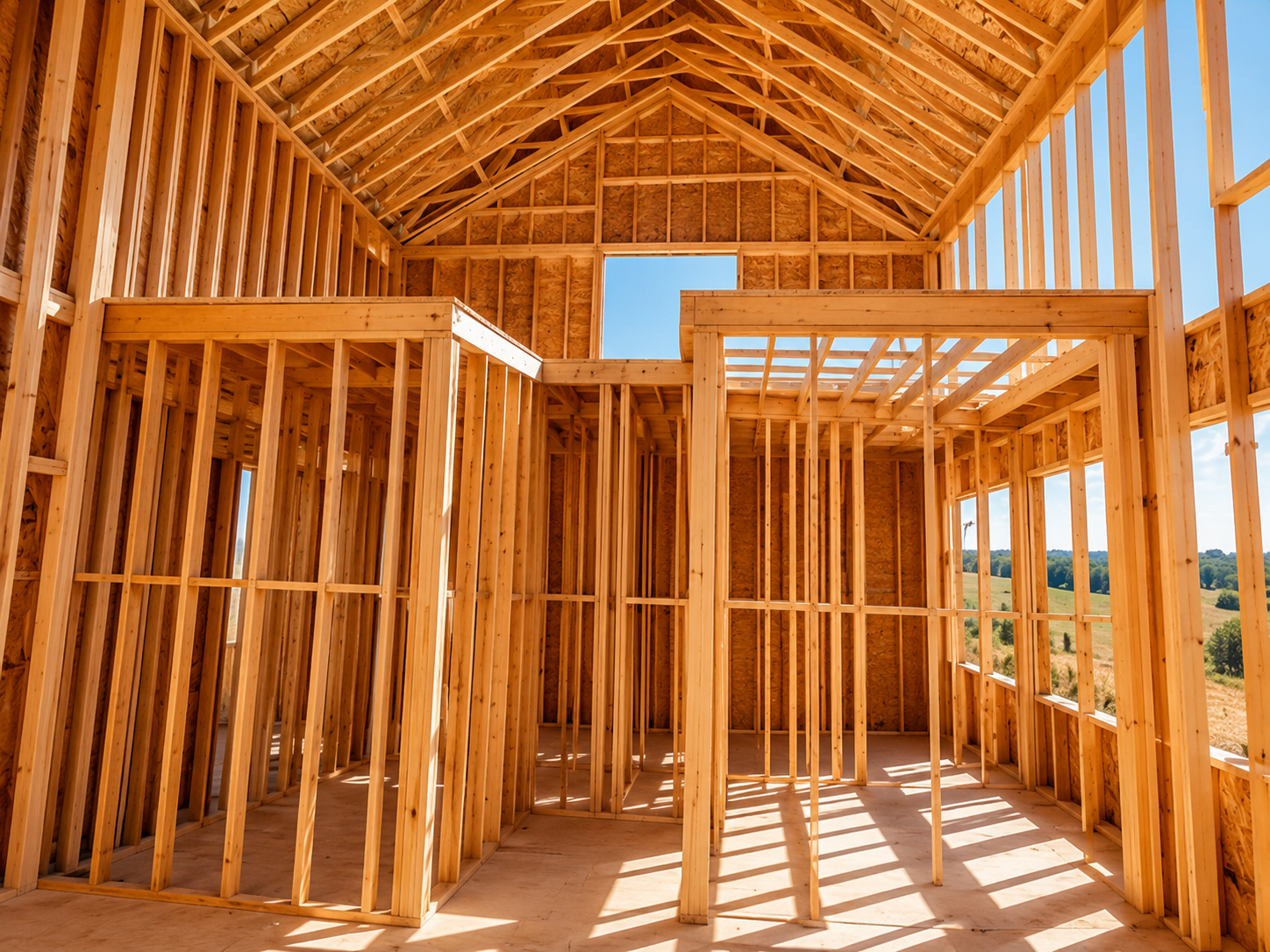 Interior wood framing project